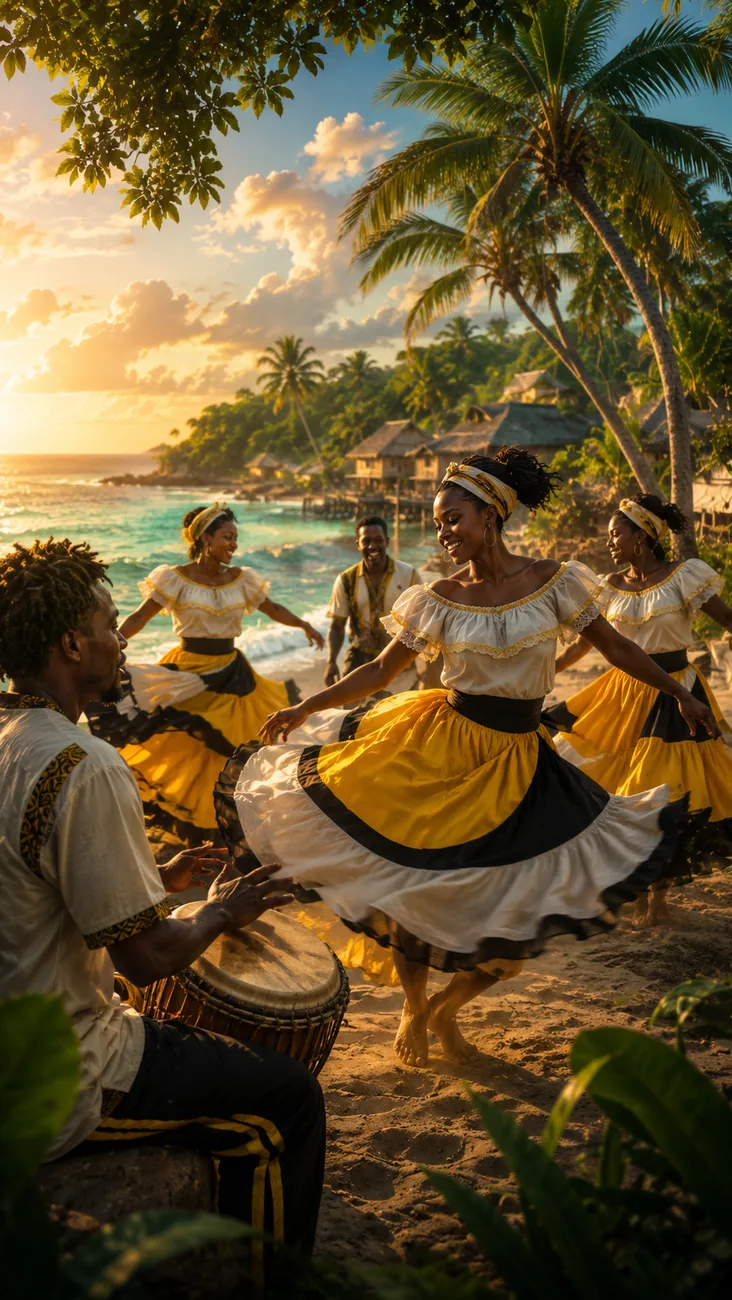 Garifuna community heritage expressed through language, music and dance