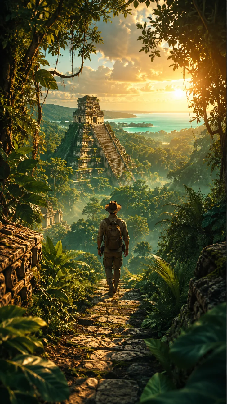 Maya archaeological landscape in Belize